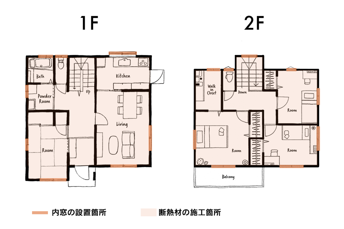 80点断熱の施工例