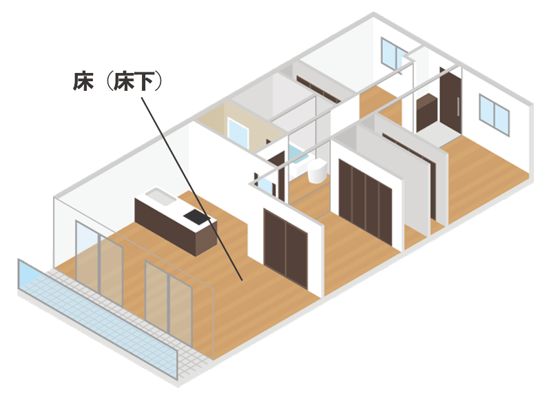 マンションの床